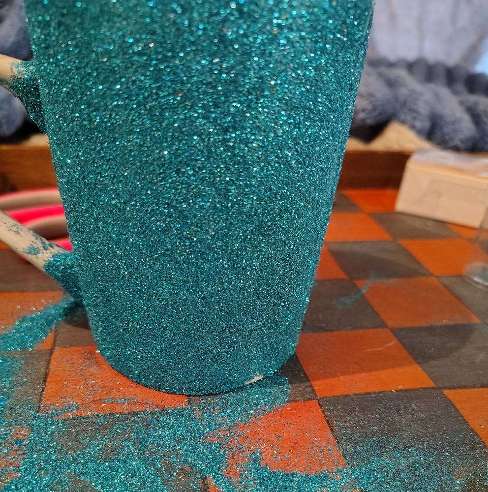 Glittery Blue Mug